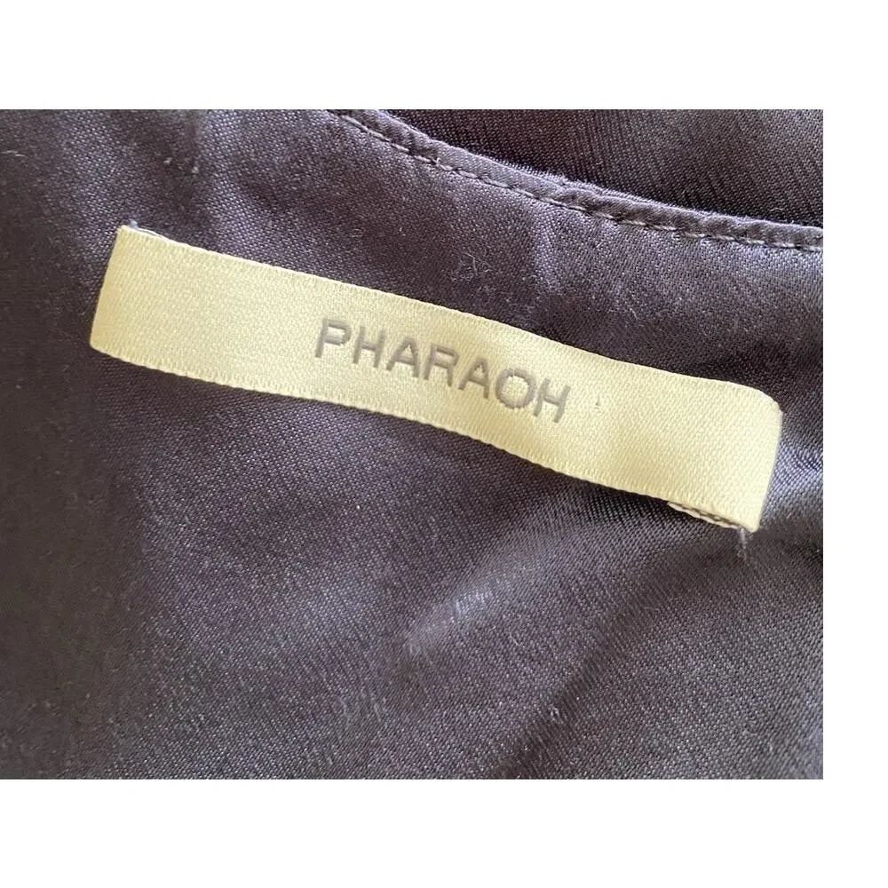 PHARAOH Henri Slip Dress Vintage Satin Sz 1‎ Small Minimalist Vacation Resort
